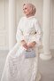 Tulle Balloon Sleeve White Dress - 2