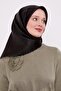 وشاح حريري من نسيج التويل مخطط باللون الكاكي - 2