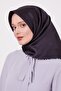 وشاح حريري من نسيج التويل مخطط من أنثراسايت - 3
