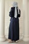 Navy Blue Leopard Print Jacquard Skirt Set - 5