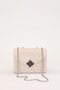 Mink Patent Leather Baklava Buckle Detail Shoulder Bag