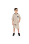 Boys' Cord Set – Beige T-Shirt and Shorts Set
