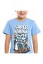 Boys' 2 Piece Sets with Matching T-shirt And Slogan Print Shorts- Blue and Navy - 4