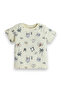 Boys' Off White and Blue T-Shirt and Shorts Set - 3