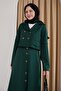 Skirt Buttoned Emerald Green Double Suit - 2