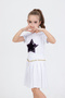 Pleated Crepe Foil Necklace Belt Girl Skirt - 5