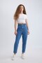 Paperbag High Waist Light Straight Leg Ankle Length Jean Trousers B8222ax24sp - 5