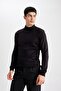 Slim Fit Slim Fit Half Turtleneck Basic Plain Knitwear Sweater R1127Az24Sp - 3
