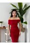 Women's Strapless Long Wedding-Night-Prom-Graduation-Robe Dress-Red