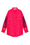 OVERSIZE SHIRT WITH EMBROIDERY DETAIL ON SLEEVES