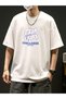 Fearless Written T-shirt - white, Printed, Crew Neck, Printed, Short Sleeve, Boyfriend, Loose - 5