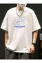 Fearless Written T-shirt - white, Printed, Crew Neck, Printed, Short Sleeve, Boyfriend, Loose - 3