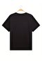 Rhythmic Heart T-Shirt - Black Printed Oversize Crew Neck Short Sleeve Loose Fit - 2