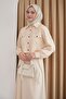 Buttoned Bolero Skirt Cream Suit - 2