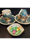 Zühre Porcelain Hand Painted Set of 2 Coffee Cups