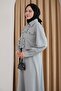 Gray Suit with Buttoned Bolero and Skirt - 4