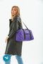 Purple U33 Light Jump Travel Duffel Bag Front Pocket Is Adjustable and Detailed