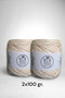 Avorio 5 Layers Gold Glitter Mix between Cream Colored Cotton Hand Knitting Rope
