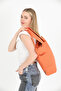 Orange U25 Canvas Fabric, 3 Compartments, Zippered, Side Pocket Detail, Strap, Hand, Arm and Shoulder Bag - 8