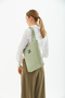 Green U27 Snap Closure Back 2 Pocket Detailed 3 Compartment Canvas Daily Women's Arm and Shoulder Bag 38 X - 2