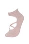 Women's 2-Piece Cotton Pilates Socks A6887Axns - 3