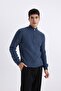 Standard Fit Regular Cut Stand Collar Half Zipper Knitwear Sweater B9286Ax23Wn - 5