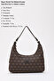Monogram Printed Brown Shk82 Baguette Model Single Compartment Women's Faux Leather Hand and Shoulder Bag U:17 E - 3