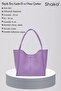 Lilac Shk76 Large Size Women's Hand and Shoulder Bag with Snap Fastener Wick Strap Faux Leather Makeup Bag U:29 E - 4