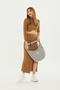 Gray U48 Adjustable Lacing Strap Shabby Model Canvas Fabric Casual Women's Arm And Shoulder Bag U:28 - 4