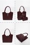 Claret Red Shk126 Faux Leather Lock Detailed Makeup Bag Hand, Arm and Shoulder Bag - 8