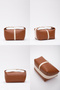 Tan-Cream Shk85 Zippered Single Compartment Snap Strap Daily Hand and Arm Bag L: 16 E:27 W: 13 cm - 7