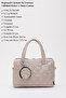 Cream Shk128 Quilted Wallet Waterproof 2 Compartment Hand, Arm and Shoulder Bag - 3