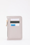Gray Shk101 Faux Leather Card Holder Wallet with 6 Card Holders and Zippered Coin Compartment - 3