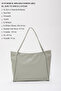 Mint Green Shk90 Faux Leather Hand, Arm and Shoulder Shopper Bag with Internal Compartment and Zipper - 3