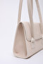 Cream Shk178 Faux Leather, Single Compartment, Snap Fastener, Hand, Arm and Shoulder Bag - 4