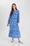 Crew Neck Patterned Long Sleeve Maxi Hijab Dress A2354Ax24Sp - 6