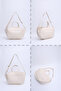 Cream Shk199 Faux Leather Single Compartment, Makeup Bag, Double Strap Hand. Arm and Shoulder Bag - 8
