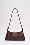 Claret Red Shk172 Faux Leather Zippered Single Compartment Strap Hand, Arm and Shoulder Bag - 4