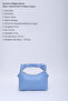 Blue Shk24 Soft Leather Knot Detailed Chain Strap Hand and Shoulder Bag L:14 W:22 W:8 Cm - 3