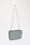Mint Green Shk182 Faux Leather 3-Compartment Bead Detailed Zippered Chain Strap Hand, Arm and Shoulder Bag - 2