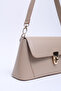 Mink Shk153 Faux Leather Lock Detailed Standard Strap Single Compartment Hand, Arm and Shoulder Bag U:15 E:29 g - 5
