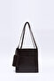 Coffee Color Shk123 Faux Leather, Snap Fasteners, Two Compartments, Wallet, Makeup Bag, Strap, Hand, Arm and Shoulder Bag