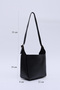 Black Shk158 Faux Leather Single Compartment Strap Snap Crossbody and Shoulder Bag - 2