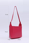 Fuchsia Shk158 Faux Leather Single Compartment Strap Snap Crossbody and Shoulder Bag - 2