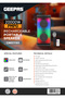 Rechargeable Portable Speaker RGB Light, USB Input, TF, TWS, FM Radio|20000W PMPO| GMS11193 - 2