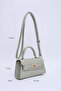 Mint Green Shk188 Faux Leather Single Compartment Lock Detailed Strap Hand, Arm and Shoulder Bag - 2