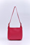Fuchsia Shk158 Faux Leather Single Compartment Strap Snap Crossbody and Shoulder Bag