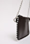 Brown Color Shk125 Faux Leather Bead Detailed Zippered Single Compartment Chain Strap Shoulder Bag - 4