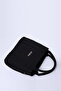 Black Shk165 Canvas Fabric Two-Compartment Zippered, Hand, Arm and Shoulder Bag L:22 W:25 W:10 cm - 7