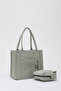 Green Shk74 Double Strap The Tote Bag Embroidery Embroidered Makeup Bag Arm and Shoulder Bag L:25 E:29 W:1 - 2